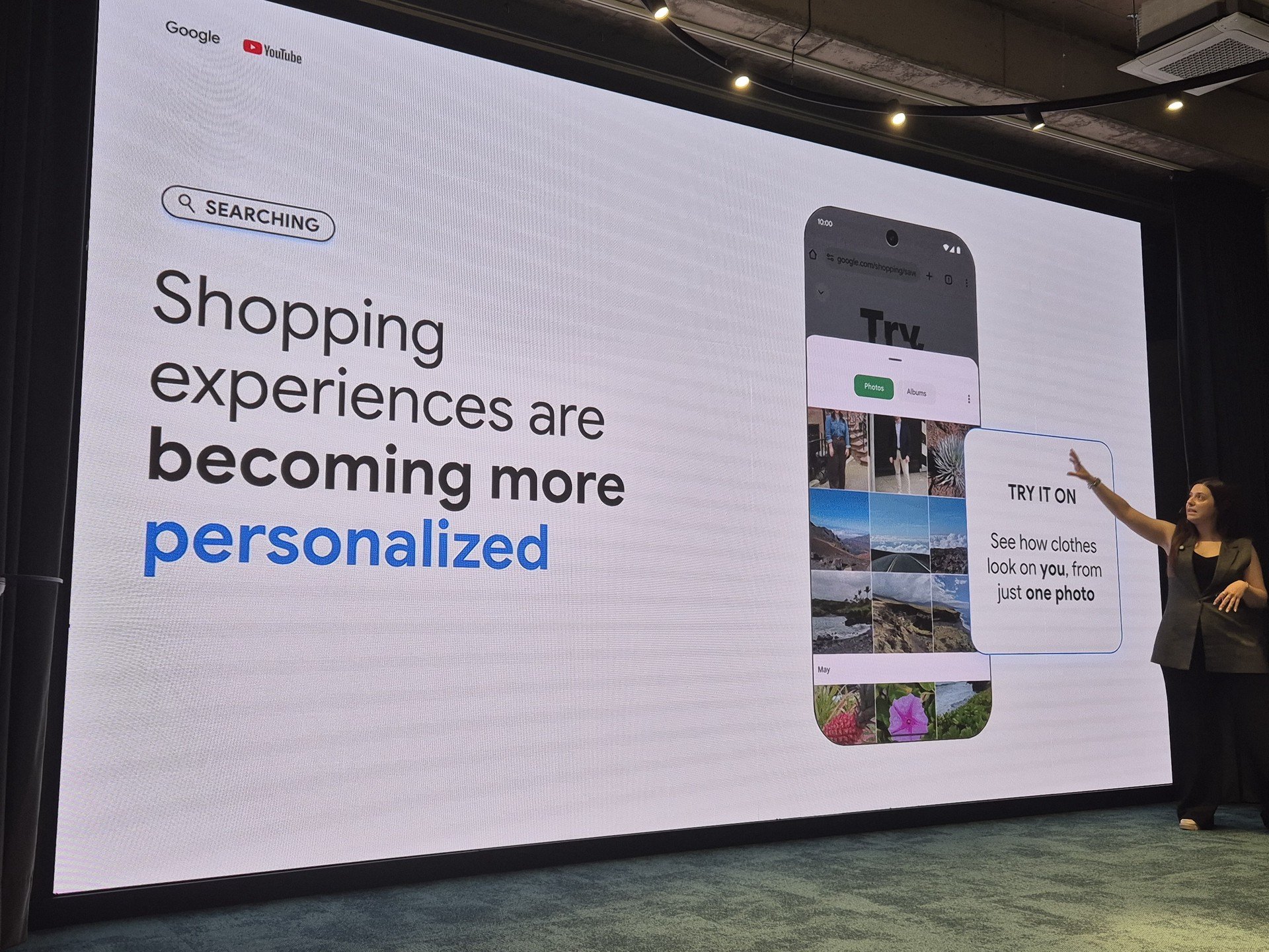 Shopping experiences are becoming more personalized — слайд от лекцията на Anna Tsoni, Google